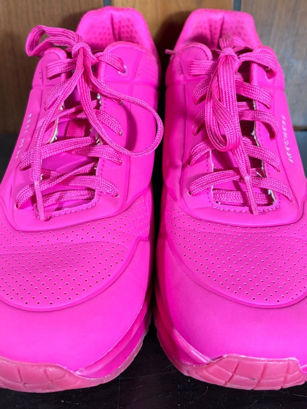 Skechers Womens Street Uno Stand on Air Hot Pink Night Shades Sneakers Sz 10 - Picture 6 of 10